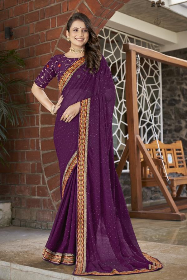 Sutram Hit Colour 11 Party Wear Embroidery Saree Collection